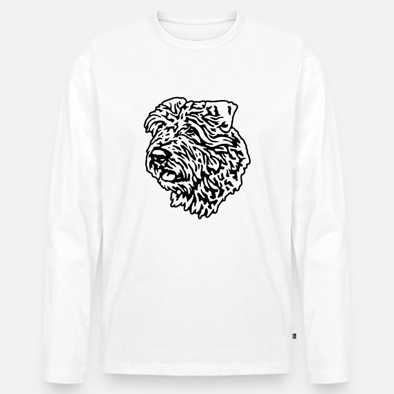 604s Bouvier - Männer Premium Bio Langarmshirt - Weiß