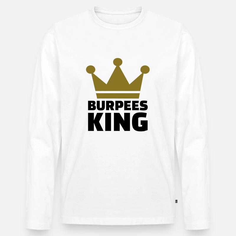 Burpees - Männer Premium Bio Langarmshirt - Weiß