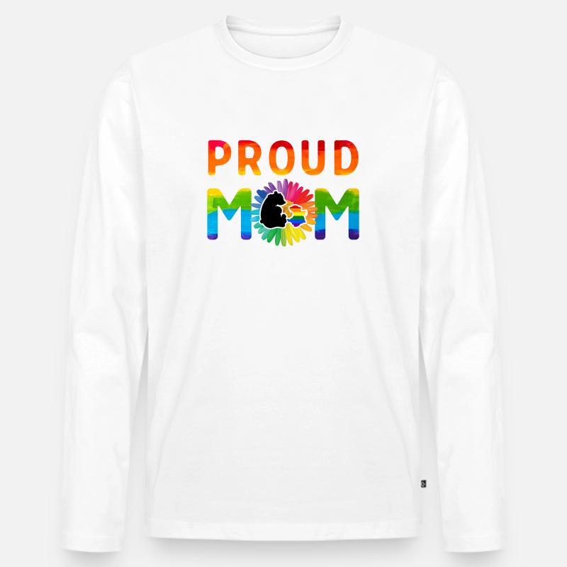 Stolzer Mammabär - Männer Premium Bio Langarmshirt - Weiß