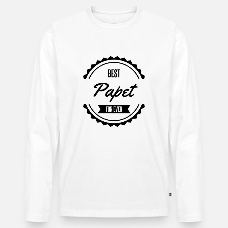 best papet - Männer Premium Bio Langarmshirt - Weiß