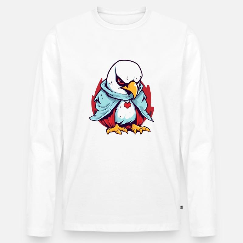 Chicken Vampire - Männer Premium Bio Langarmshirt - Weiß
