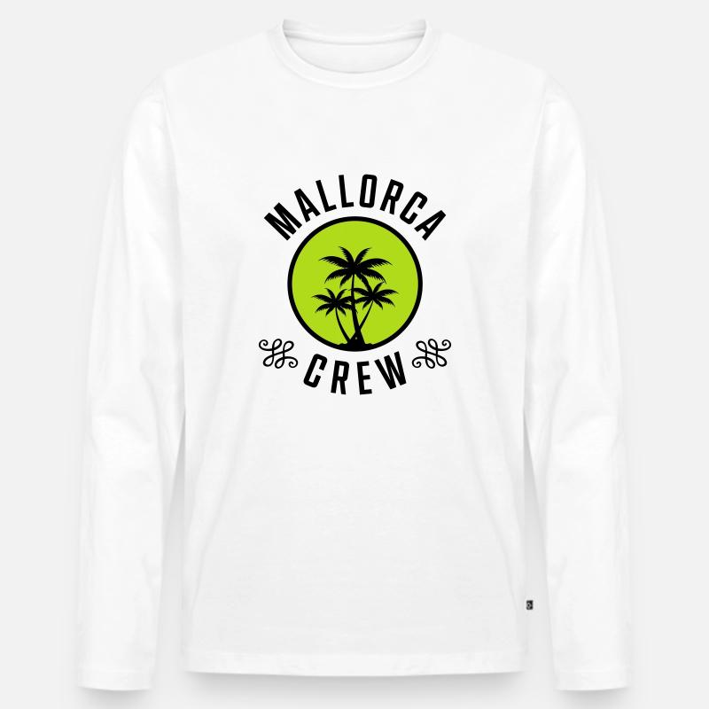 mallorca crew - Männer Premium Bio Langarmshirt - Weiß