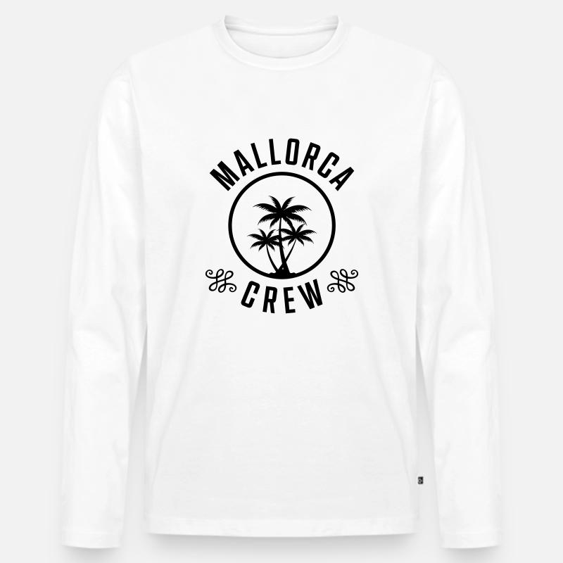 mallorca crew - Männer Premium Bio Langarmshirt - Weiß