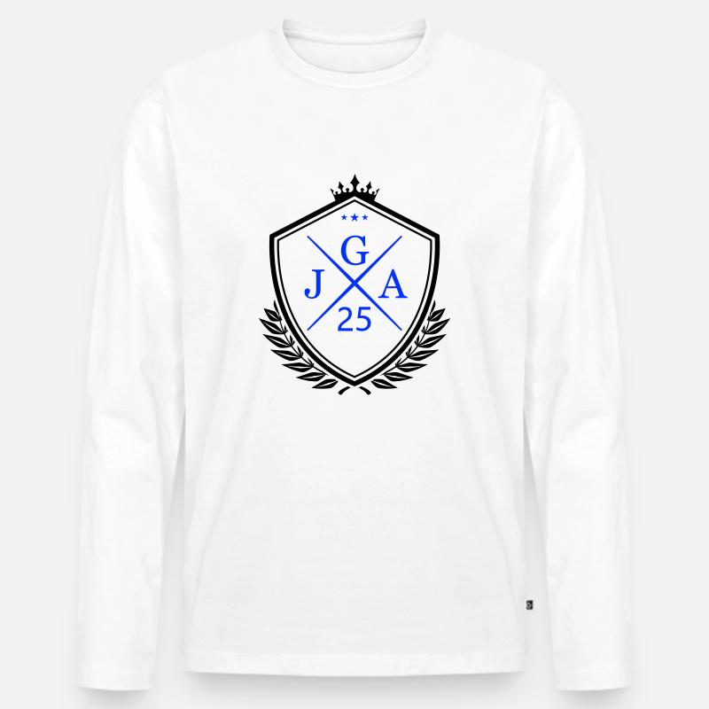 Jga 25 - Männer Premium Bio Langarmshirt - Weiß