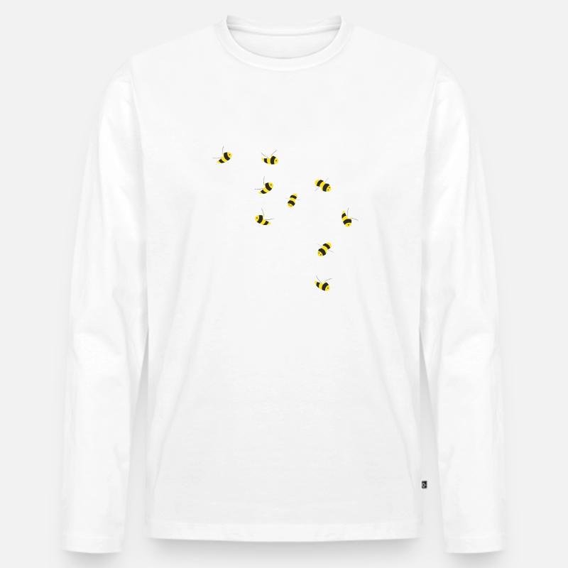 Bienen Flug - Männer Premium Bio Langarmshirt - undefined
