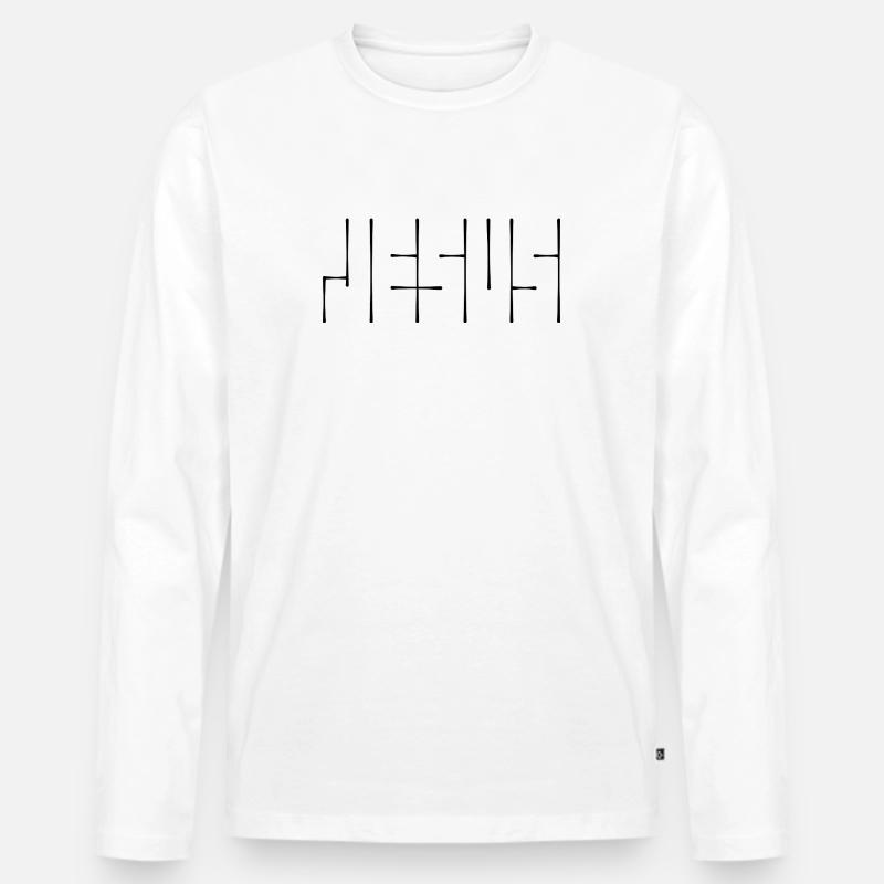 Jesus - Männer Premium Bio Langarmshirt - Weiß
