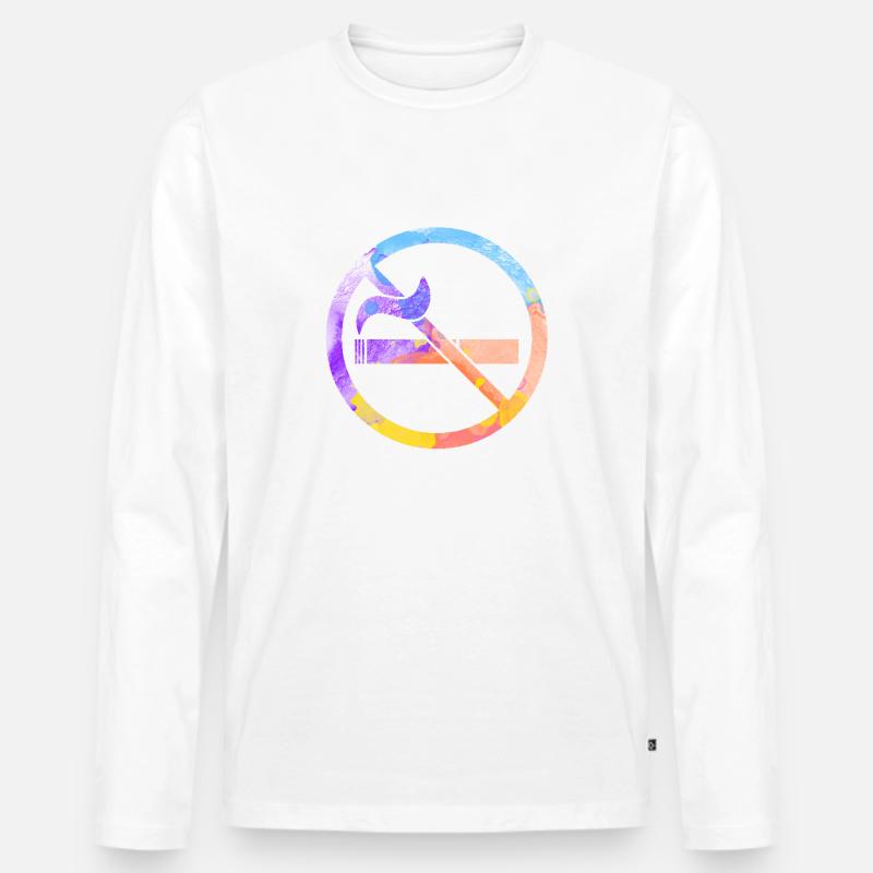Rauchen verboten - Männer Premium Bio Langarmshirt - undefined