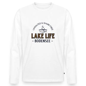Lac de Constance - T-shirt manches longues Premium bio Homme - blanc - Devant - Nico (187cm)