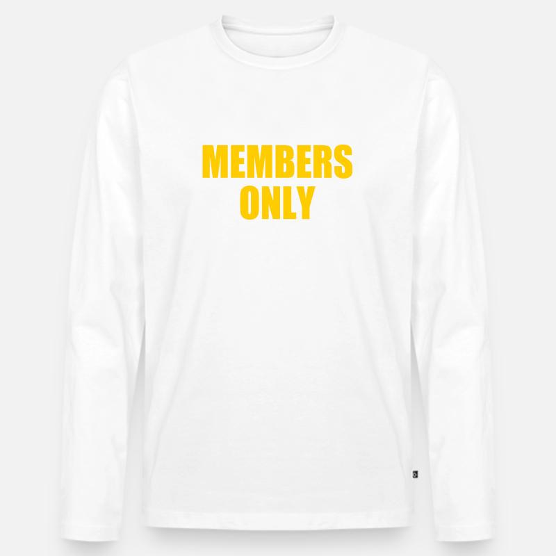 Members only - Männer Premium Bio Langarmshirt - Weiß
