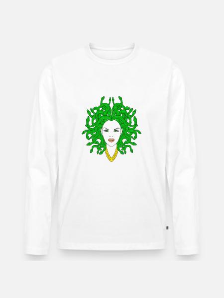MEDUSA - Men's Premium Organic Long Sleeve Shirt - white