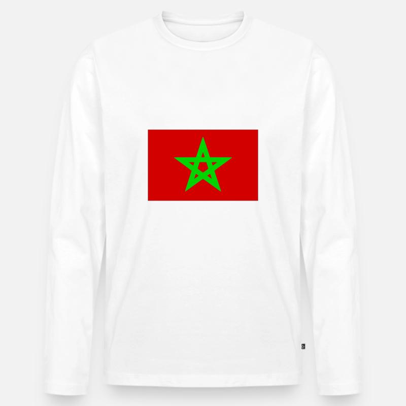 Morocco strong - Männer Premium Bio Langarmshirt - Weiß