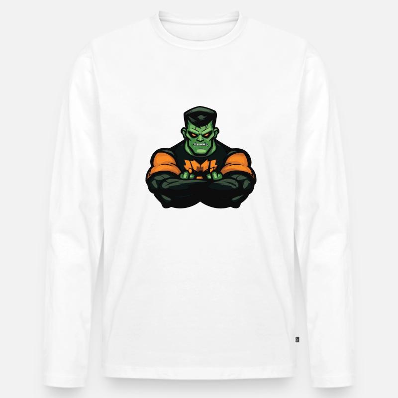 Zombie Halloween Comic - Männer Premium Bio Langarmshirt - undefined