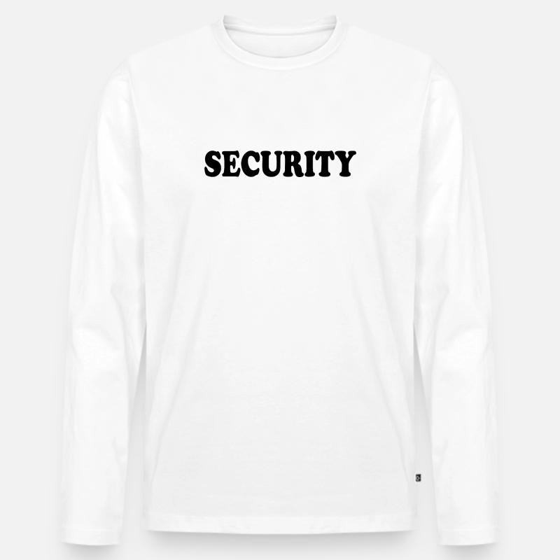Security - Männer Premium Bio Langarmshirt - Weiß