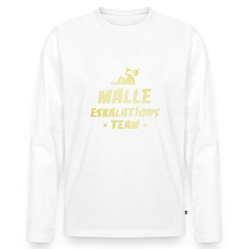 Malle Escalation - T-shirt manches longues Premium bio Homme - blanc - Devant - Nico (187cm)