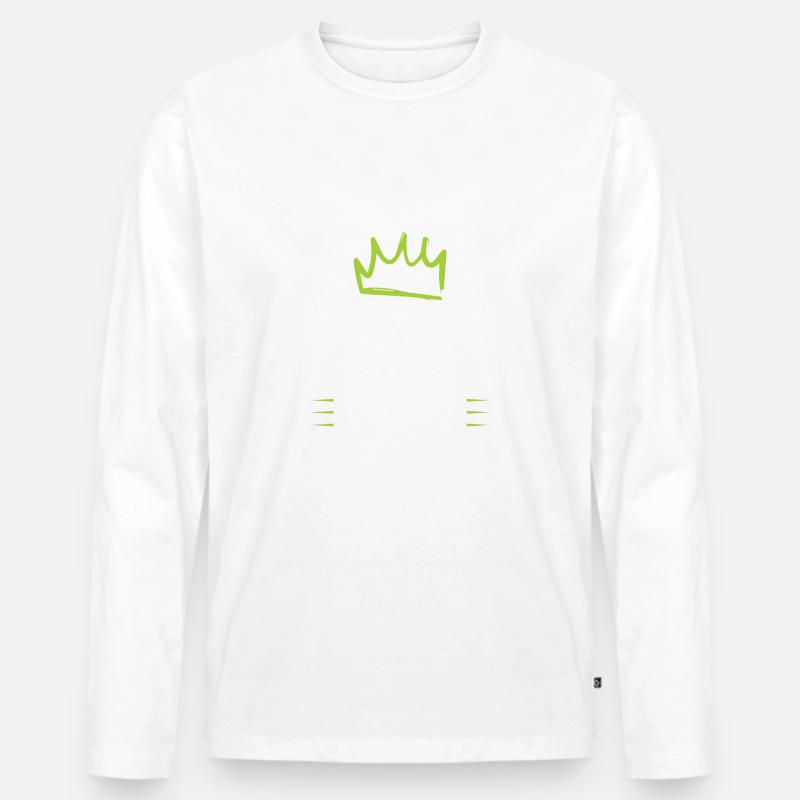 Grill Crew - Männer Premium Bio Langarmshirt - Weiß