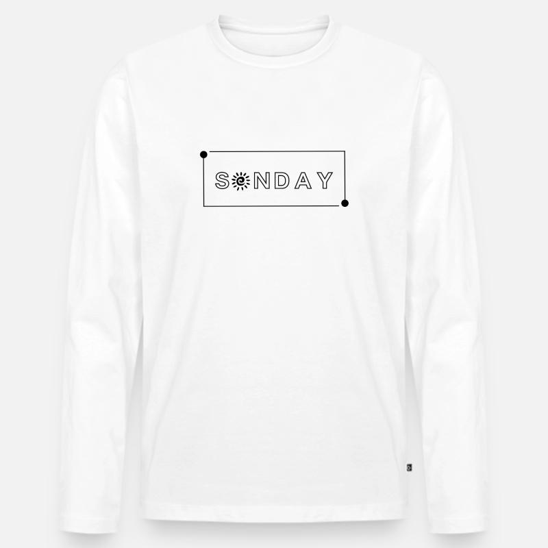 Sonday and lovelyday - Männer Premium Bio Langarmshirt - Weiß