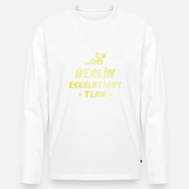 Berlin Eskalation - Männer Premium Bio Langarmshirt - undefined
