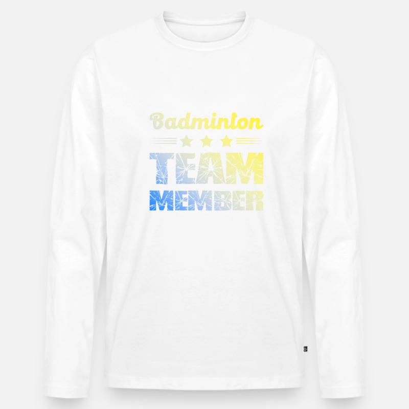 Badminton Team - Männer Premium Bio Langarmshirt - undefined