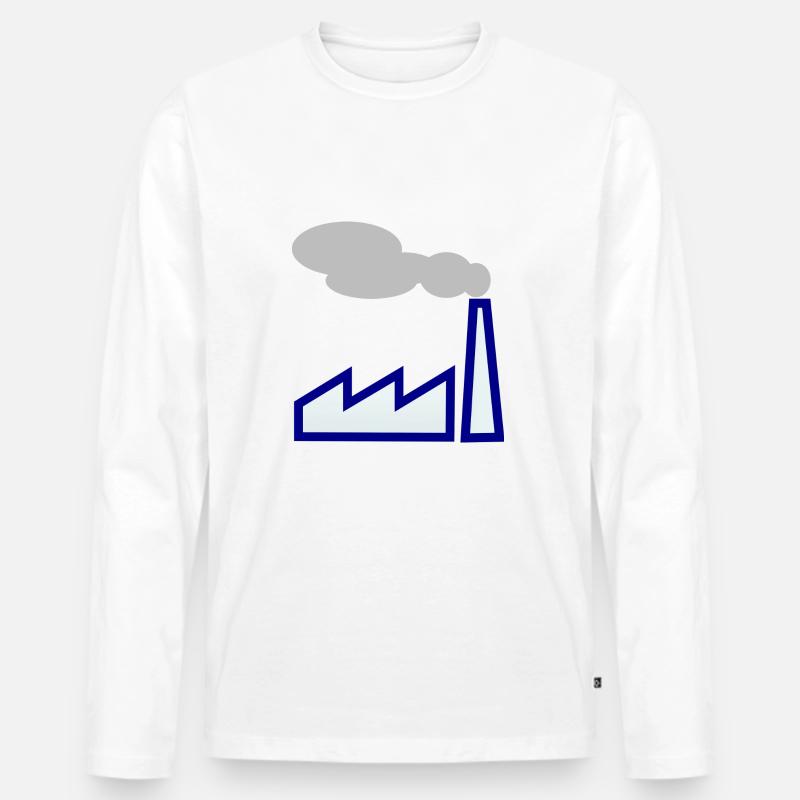 Industrie! Geschenk Idee Geschenkidee - Männer Premium Bio Langarmshirt - Weiß