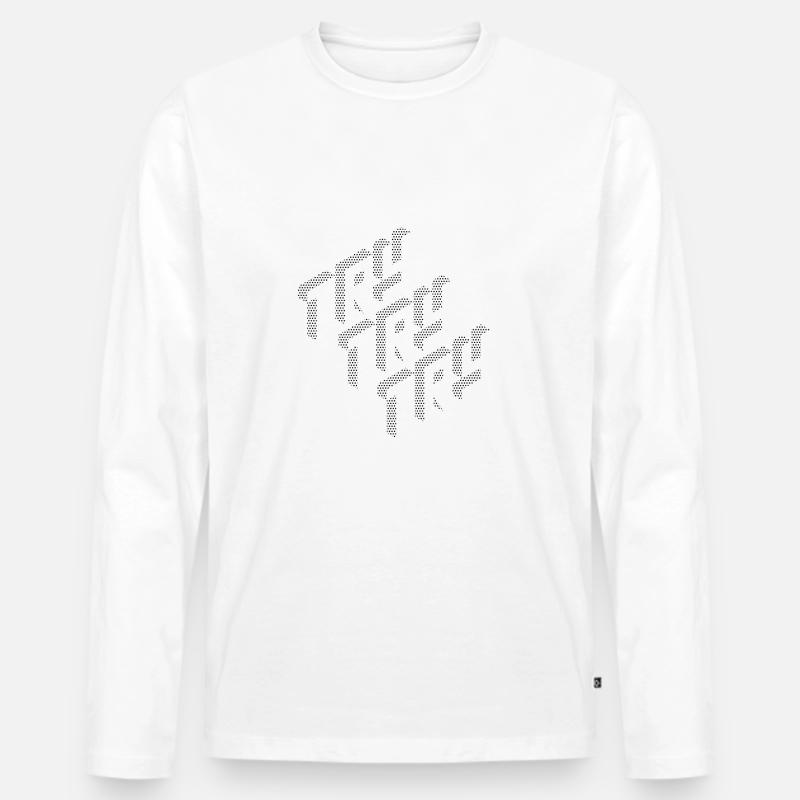 try isometrie black - Männer Premium Bio Langarmshirt - Weiß