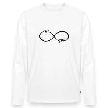 I love you forever u boyfriend girlfriend mum dad - Men's Premium Organic Long Sleeve Shirt - white - Front - Nico (187cm)