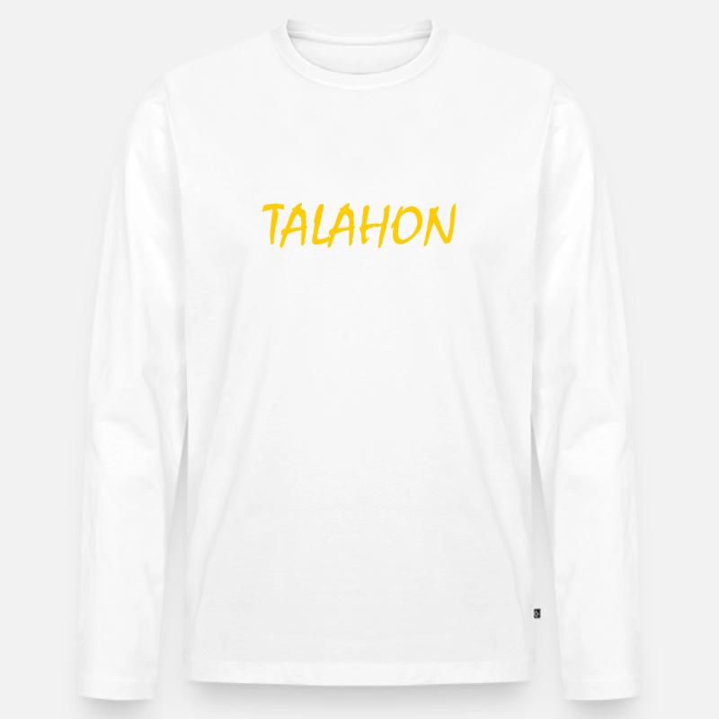 Talahon - Männer Premium Bio Langarmshirt - Weiß