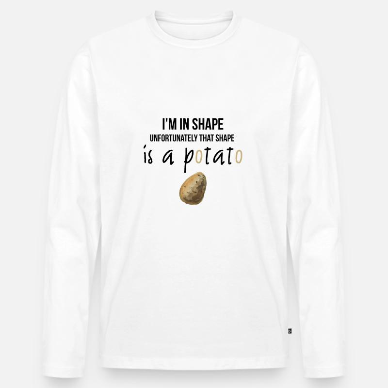 I am in shape - Männer Premium Bio Langarmshirt - Weiß