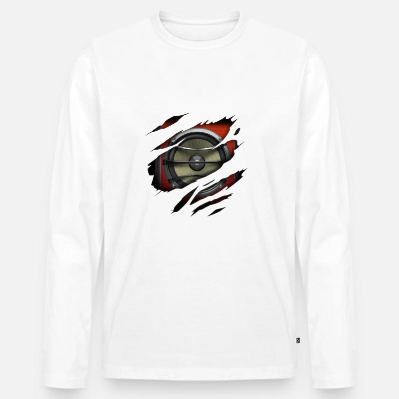 Lautsprecher 2 in mir - Männer Premium Bio Langarmshirt - Weiß
