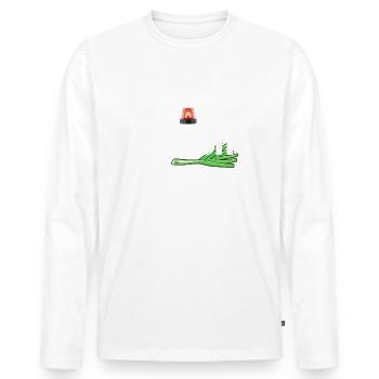 Lauch Alarm Witzige Lustige Sprüche Spast Geschenk - Männer Premium Bio Langarmshirt - Weiß - Vorne - Nico (187cm)