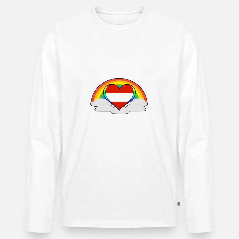 Gift Rainbow Pride Pride Austria - Men's Premium Organic Long Sleeve Shirt - white