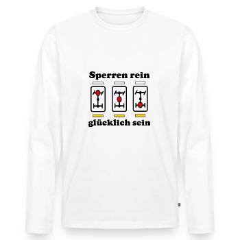 Sperre rein glücklich Sein Differentialsperre 4x4 - Männer Premium Bio Langarmshirt - Weiß - Vorne - Nico (187cm)