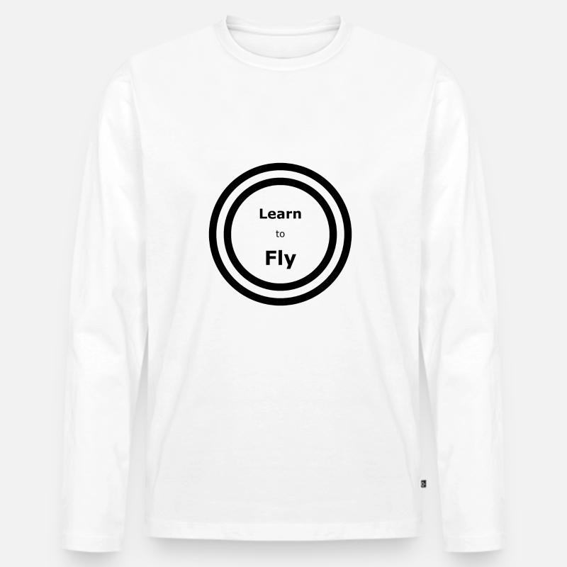 Learn to Fly - Songtext - Männer Premium Bio Langarmshirt - Weiß