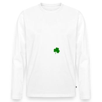 Saint Patrick's Day Irland Irisch Glück Geschenk - Männer Premium Bio Langarmshirt - Weiß - Vorne - Nico (187cm)
