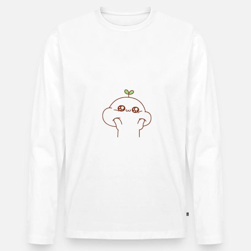 Hamster Comic Cute Geschenk Idee - Männer Premium Bio Langarmshirt - Weiß