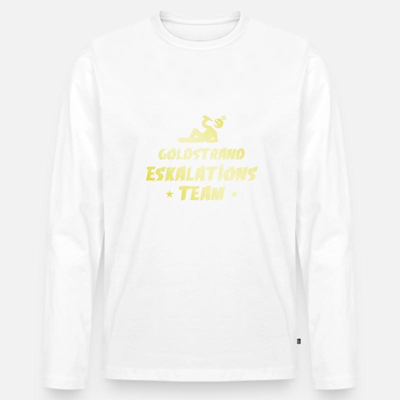 Goldstrand Eskalation - Männer Premium Bio Langarmshirt - undefined