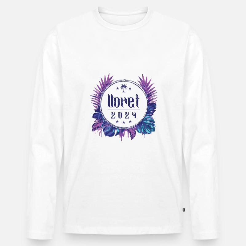 Lloret De Mar 2024 - Männer Premium Bio Langarmshirt - Weiß