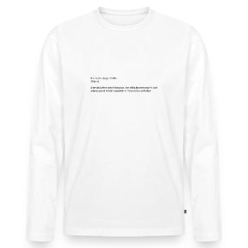 Definition Lehrer - Männer Premium Bio Langarmshirt - Weiß - Vorne - Nico (187cm)