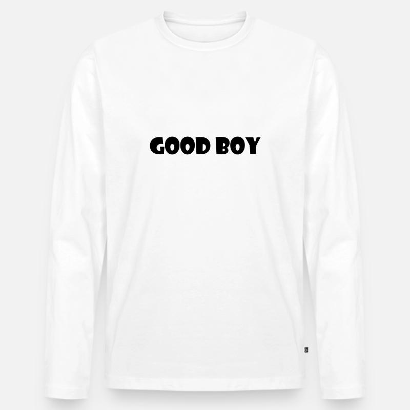 Spruch Sprüche Fun - Männer Premium Bio Langarmshirt - Weiß