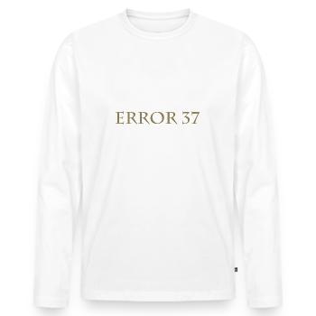 Error 37 - Men's Premium Organic Long Sleeve Shirt - white - Front - Nico (187cm)
