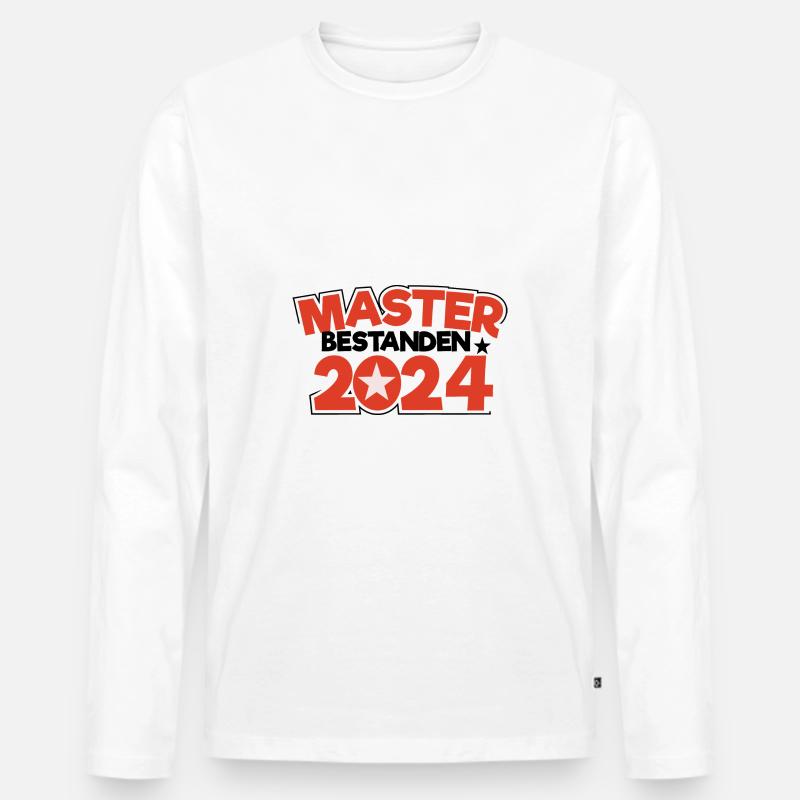 Master 2024 Masterabschluss Sponsion Graduation - Männer Premium Bio Langarmshirt - Weiß