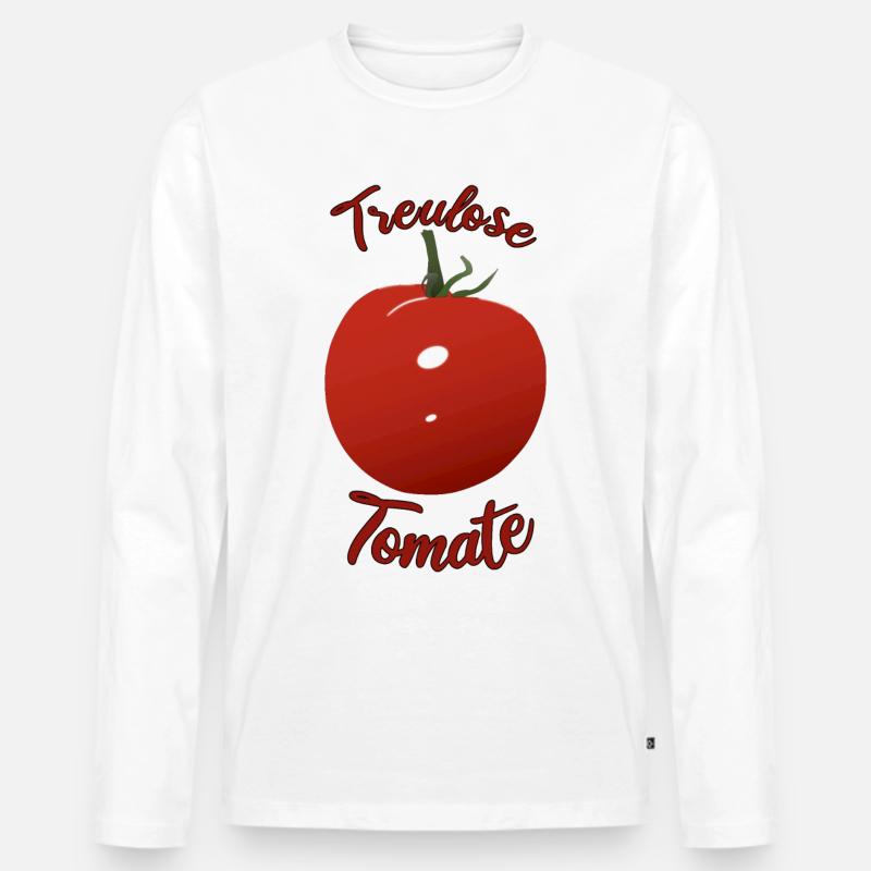 Treulose Tomate - Männer Premium Bio Langarmshirt - Weiß