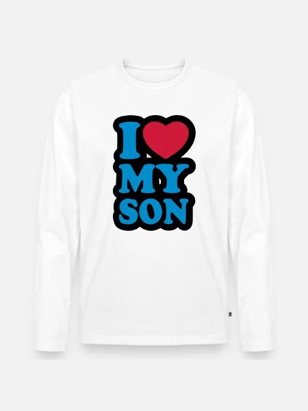 I love my son - Men's Premium Organic Long Sleeve Shirt - white