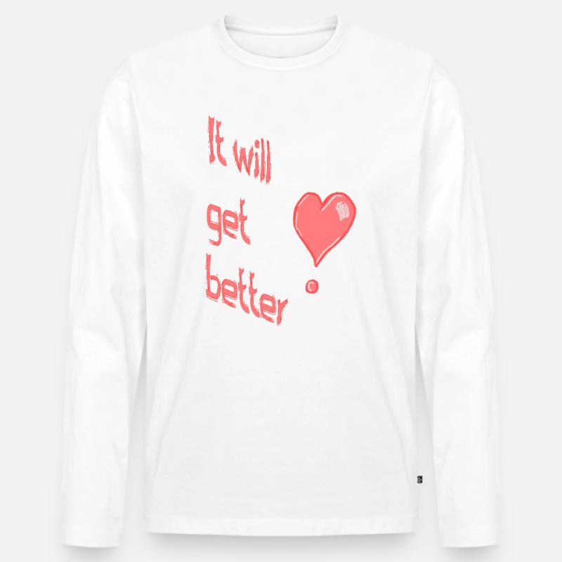 Motivation! - Männer Premium Bio Langarmshirt - Weiß
