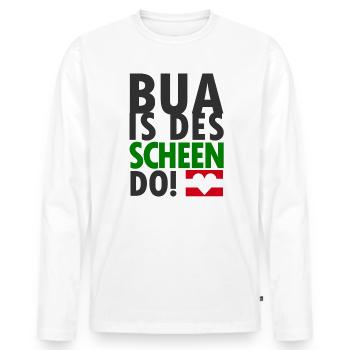 Austrian dialect Dialect Nice - Men's Premium Organic Long Sleeve Shirt - white - Front - Nico (187cm)