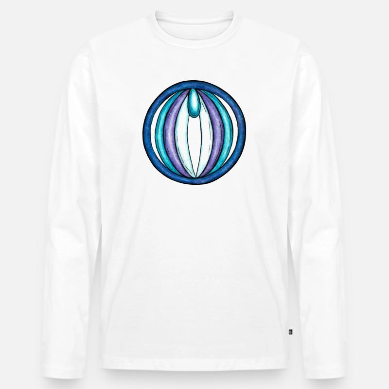 The Empress Ring - Männer Premium Bio Langarmshirt - Weiß