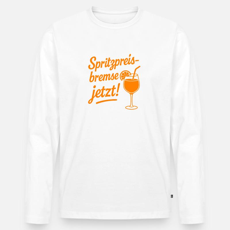 Spritzpreisbremse - Männer Premium Bio Langarmshirt - Weiß