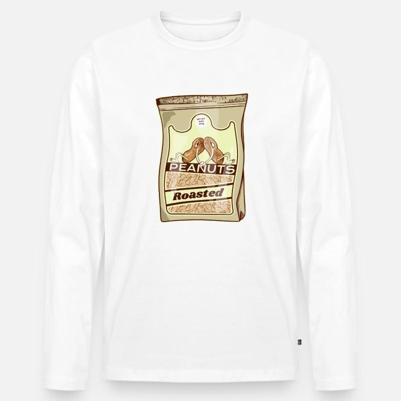 Roasted Peanuts Retro Pack - Men's Premium Organic Long Sleeve Shirt - white