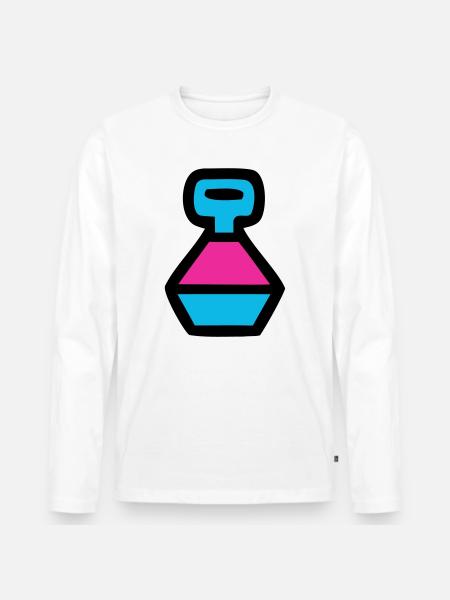 Retro Water Bottle 90s Pop Art - Men's Premium Organic Long Sleeve Shirt - white