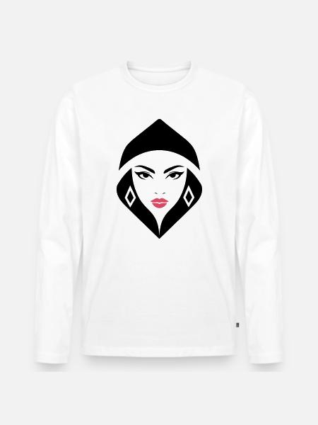 Cobra Queen – powerful, feminine, and commanding - Men's Premium Organic Long Sleeve Shirt - white