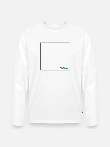 monochrome whiteman - Men's Premium Organic Long Sleeve Shirt - white